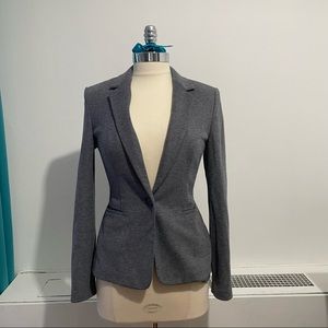 Express Grey Blazer Slim Cut Single Breasted Size XS Notched Lapel
